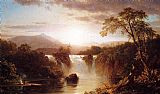 Frederic Edwin Church Landscape with Waterfall